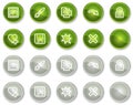 Image viewer web icons set 2, green circle buttons Royalty Free Stock Photo