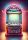 Vintage arcade game frame 80s retro nostalgic