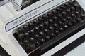 Image of vintage retro typewriter desk Royalty Free Stock Photo