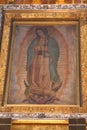 Image of the virgen de guadalupe in  Basilica of Guadalupe, mexico IX Royalty Free Stock Photo
