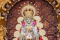 Image of the Virgen del Rocio, inside of the Ermita del Rocio, hermitage in Almonte, in Huelva, Spain