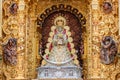 Image of the Virgen del Rocio, inside of the Ermita del Rocio, hermitage in Almonte, in Huelva, Spain