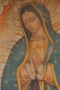 Image of the virgen de guadalupe in  Basilica of Guadalupe, mexico III Royalty Free Stock Photo