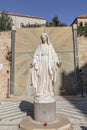 The image of the virgin Mary in the courtyard of the Church of the Annunciation