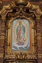 Ancient painting of the virgen de guadalupe I Royalty Free Stock Photo