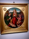 Image of Virgin Mary and Jesus with frame in Hong Kong Museum of Art Royalty Free Stock Photo