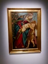 Image of Virgin Mary and Jesus with frame in Hong Kong Museum of Art Royalty Free Stock Photo