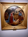 Image of Virgin Mary and Jesus with frame in Hong Kong Museum of Art Royalty Free Stock Photo