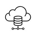 Cloud Data Storage with Database Connectivity for Tech and Networking Innovations Royalty Free Stock Photo