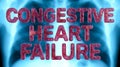 Congestive Heart Failure Text on X-ray Background - Medical Concept Royalty Free Stock Photo