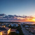 a sunset at Port Moresby. Royalty Free Stock Photo