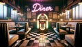 Rock \'n\' Roll Reverie: A Glimpse into a 1950s Diner