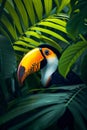 toucan jungle hiding leaves