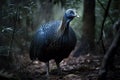 Image of a vulture guineafowl in the wild on nature background. Wildlife Animals. Birds. Illustration, generative AI Royalty Free Stock Photo