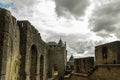 Image of wall in Carcassonne fortified town in France.