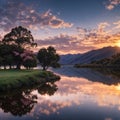 That Wanaka Tree At Sunrise, Wanaka, New Zealand, Tree In Lake, Pink Clouds Sunrise, Beautiful Landscape