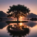 That Wanaka Tree At Sunrise, Wanaka, New Zealand, Tree In Lake, Pink Clouds Sunrise, Beautiful Landscape