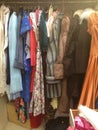 Wardrobe full of vintage clothing