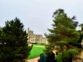 Warwick Castle between the trees Royalty Free Stock Photo