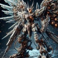 AI-Generated Image, Galactic Guardian: The Mech Sentinel