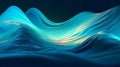 Blue liquid waves holographic soft light background