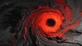 Black Liquid Vortex with Fiery Red Core Royalty Free Stock Photo