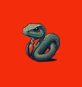 Chinese zodiac symbol of the Snake wearing a business suit