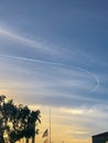 Chemtrails Contrails Airplane u turn in the sky