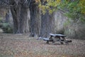 Table near the Llano River in Kerrville Texas