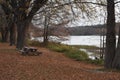 Table near the Llano River in Kerrville Texas