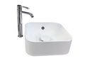 Washbasin with a tap isolated on a white background Royalty Free Stock Photo