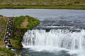 Faxafoss or Faxi waterfall in Iceland Royalty Free Stock Photo