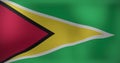 Image of waving flag of guyana