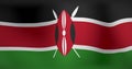 Image of waving flag of kenya Royalty Free Stock Photo