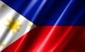 Image of the waving flag of the Philippines. Royalty Free Stock Photo