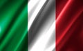Image of a waving Italy flag.