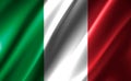 Image of a waving Italy flag. Royalty Free Stock Photo