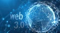 An image of the web 3.0 technology and concept. Blockchain, meta, big data, cloud and server services. Generative AI Royalty Free Stock Photo
