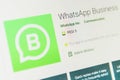 WhatsApp Business App Icon. Selective focus.