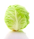 Image of white cabbage head isolated on white