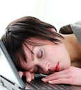 Sleeping in the office Royalty Free Stock Photo