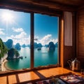 The wonderful Ha Long Bay, Unesco world heritage in Vietnam made with Generative AI