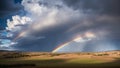 An Image Of A Wonderfully Vibrant Rainbow Appears In The Sky AI Generative