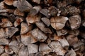 Wood prepared for winter for heating the house Royalty Free Stock Photo