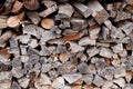 Wood prepared for winter for heating the house Royalty Free Stock Photo