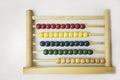 Image with wooden abacus toy for children. Royalty Free Stock Photo