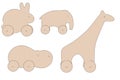 Image of wooden animals Royalty Free Stock Photo