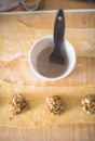 Ravioli prepared at home