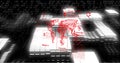 Image of world map, binary coding and data processing over dark background Royalty Free Stock Photo
