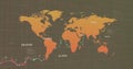Image of world map and financial data processing Royalty Free Stock Photo